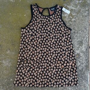 MAEVE by Anthropologie NWT! Black and Tan Floral Tank dress